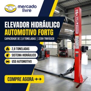 Elevador Hidráulico Automotivo 2.8t 220v Trifásico - Fortg