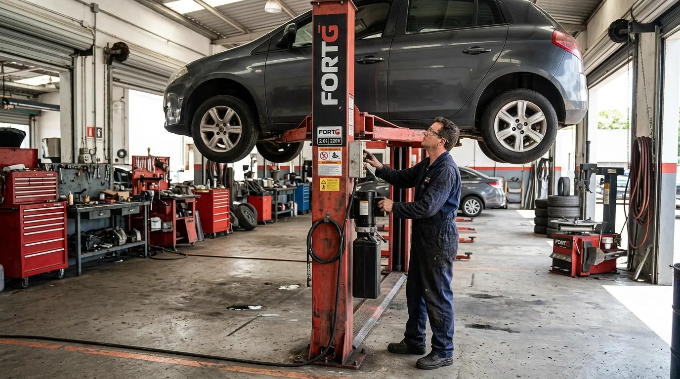 Tipos de elevadores hidráulicos automotivos