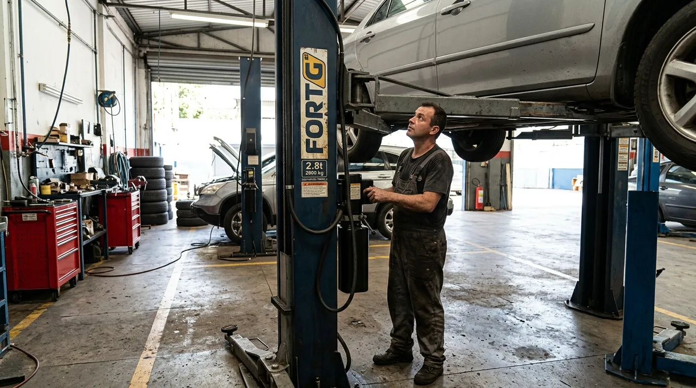 Elevador Hidráulico Automotivo com Trava de Segurança em Oferta